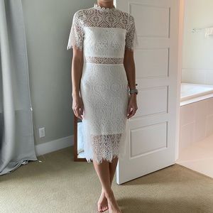 Lulus Remarkable White Lace Dress